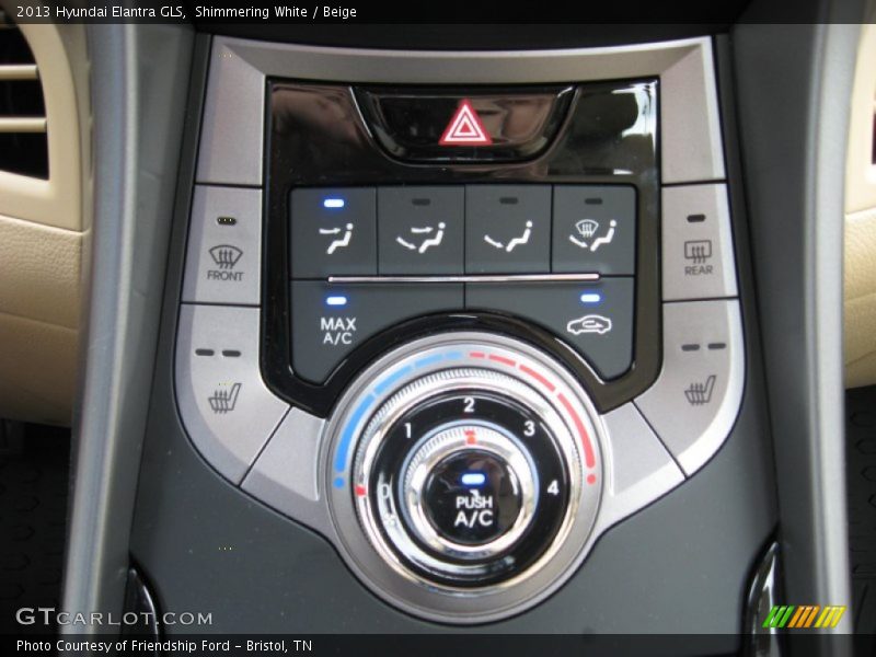Shimmering White / Beige 2013 Hyundai Elantra GLS