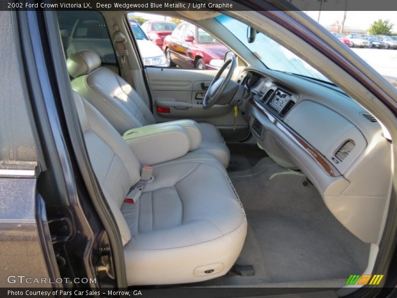 Deep Wedgewood Blue Metallic / Light Graphite 2002 Ford Crown Victoria LX