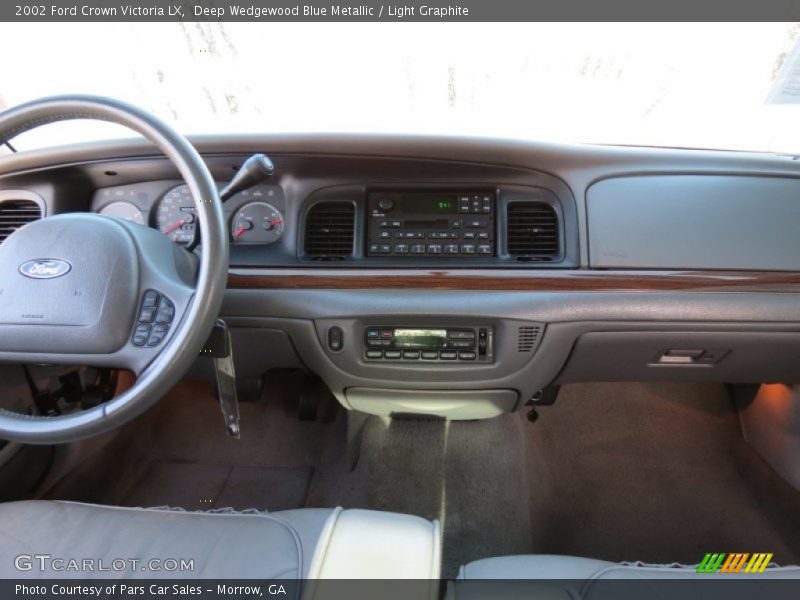 Deep Wedgewood Blue Metallic / Light Graphite 2002 Ford Crown Victoria LX