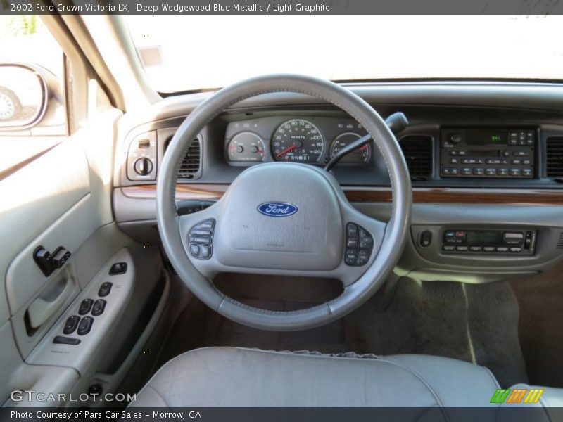 Deep Wedgewood Blue Metallic / Light Graphite 2002 Ford Crown Victoria LX