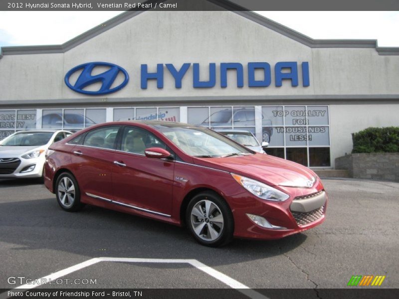Venetian Red Pearl / Camel 2012 Hyundai Sonata Hybrid