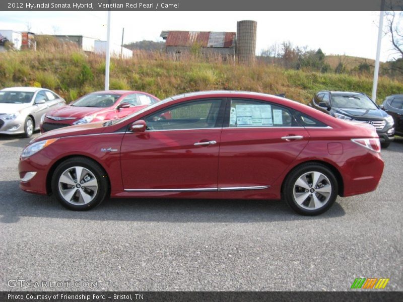 Venetian Red Pearl / Camel 2012 Hyundai Sonata Hybrid