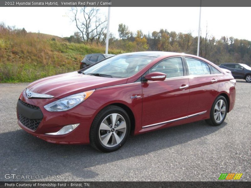 Venetian Red Pearl / Camel 2012 Hyundai Sonata Hybrid