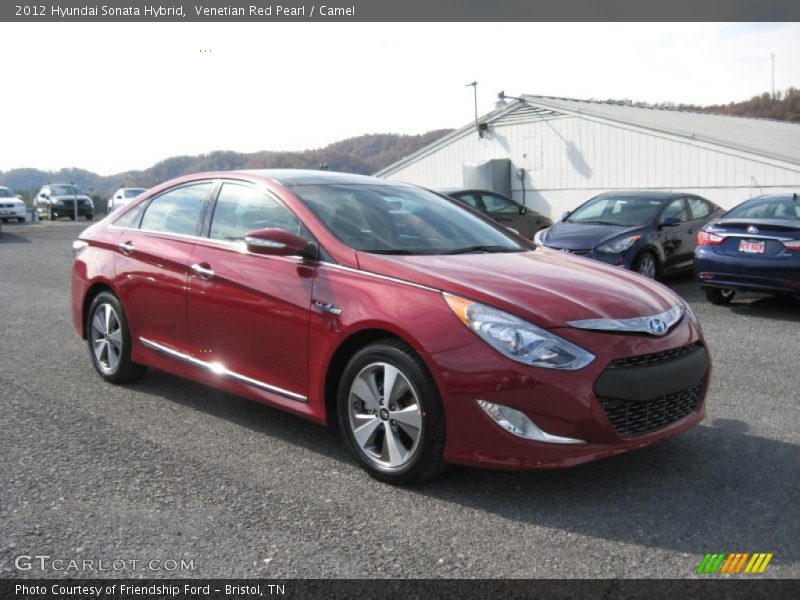 Venetian Red Pearl / Camel 2012 Hyundai Sonata Hybrid