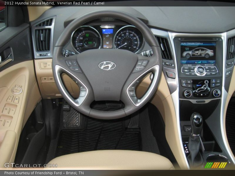 Venetian Red Pearl / Camel 2012 Hyundai Sonata Hybrid