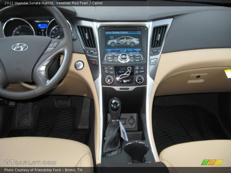 Venetian Red Pearl / Camel 2012 Hyundai Sonata Hybrid