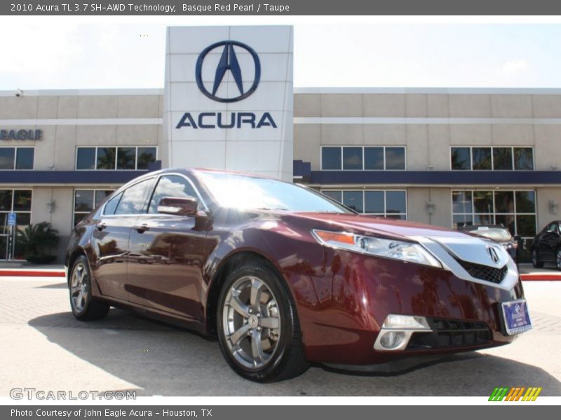 Basque Red Pearl / Taupe 2010 Acura TL 3.7 SH-AWD Technology