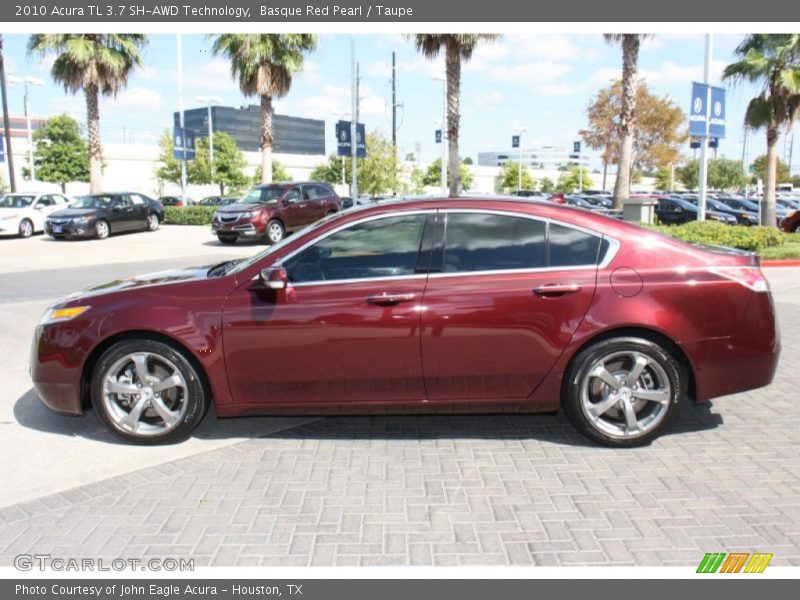 Basque Red Pearl / Taupe 2010 Acura TL 3.7 SH-AWD Technology