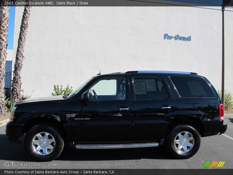 Sable Black / Shale 2003 Cadillac Escalade AWD