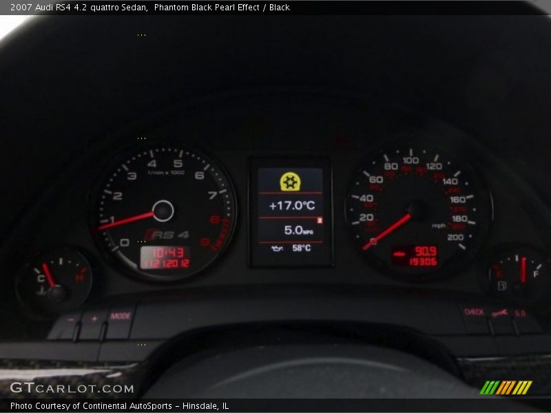  2007 RS4 4.2 quattro Sedan 4.2 quattro Sedan Gauges