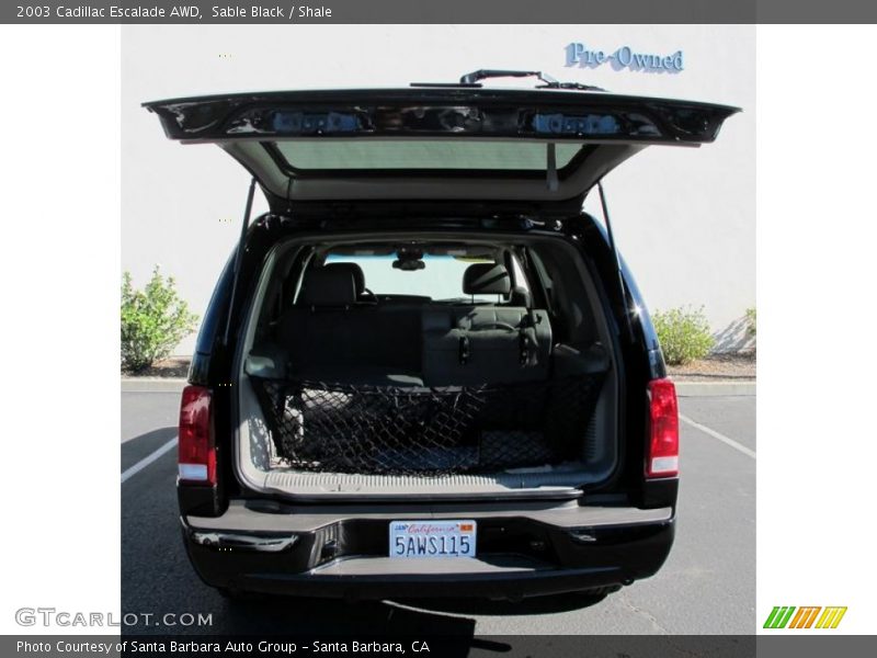 Sable Black / Shale 2003 Cadillac Escalade AWD