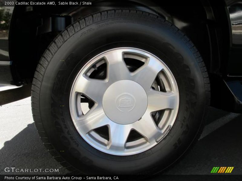Sable Black / Shale 2003 Cadillac Escalade AWD