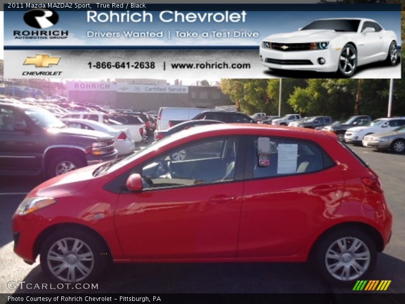 True Red / Black 2011 Mazda MAZDA2 Sport