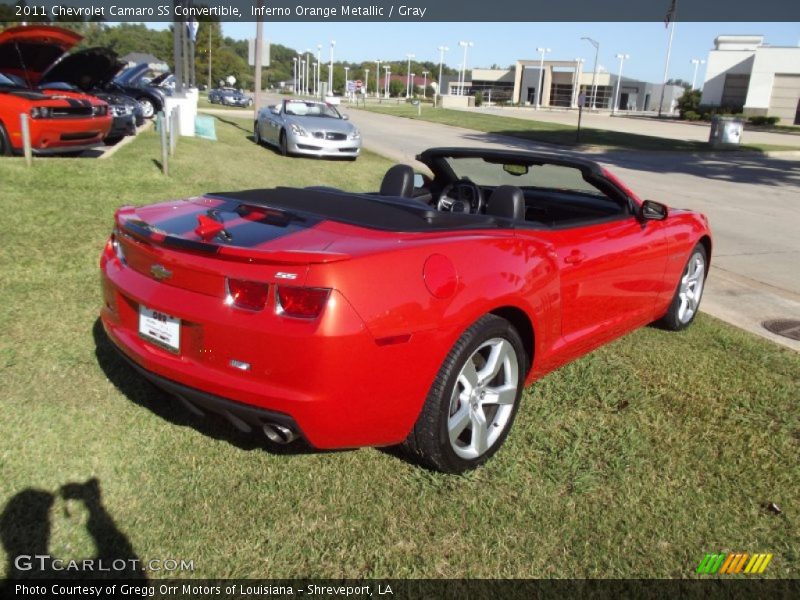 Inferno Orange Metallic / Gray 2011 Chevrolet Camaro SS Convertible