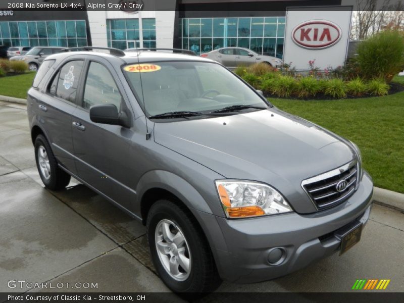 Alpine Gray / Gray 2008 Kia Sorento LX 4x4