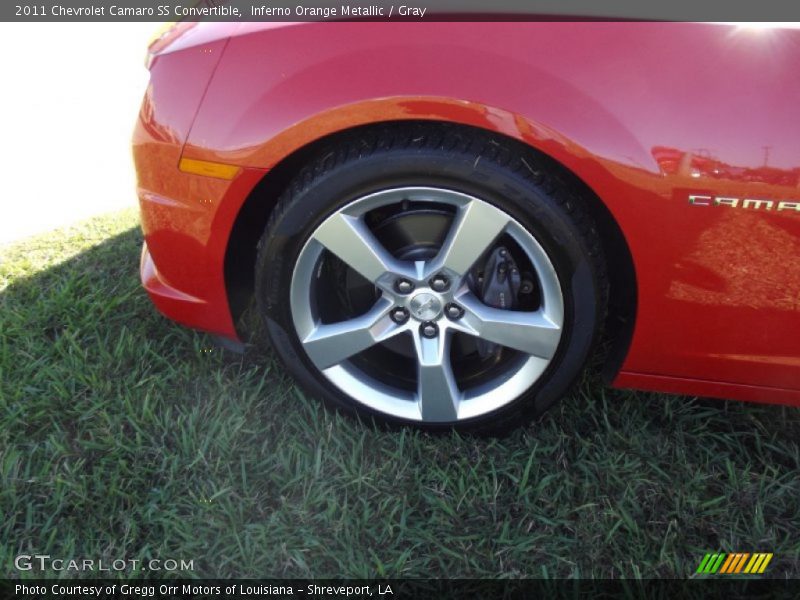 Inferno Orange Metallic / Gray 2011 Chevrolet Camaro SS Convertible