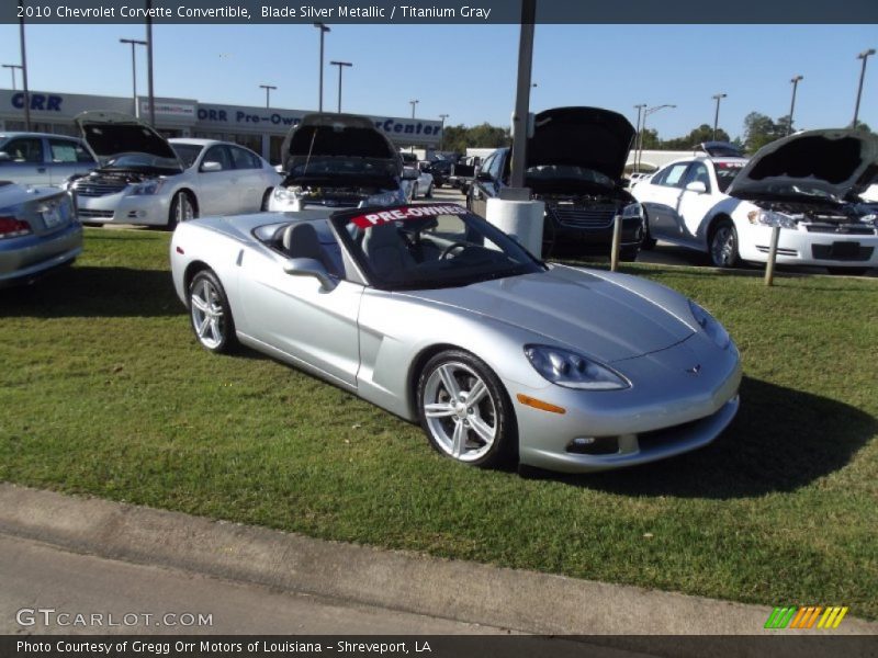 Blade Silver Metallic / Titanium Gray 2010 Chevrolet Corvette Convertible