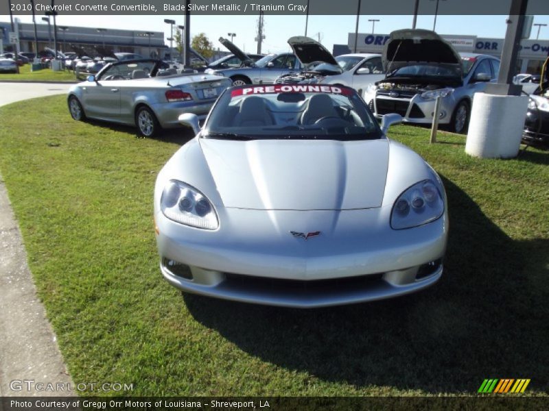 Blade Silver Metallic / Titanium Gray 2010 Chevrolet Corvette Convertible