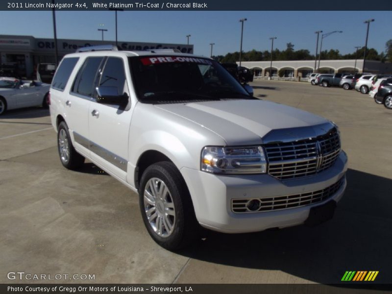 White Platinum Tri-Coat / Charcoal Black 2011 Lincoln Navigator 4x4