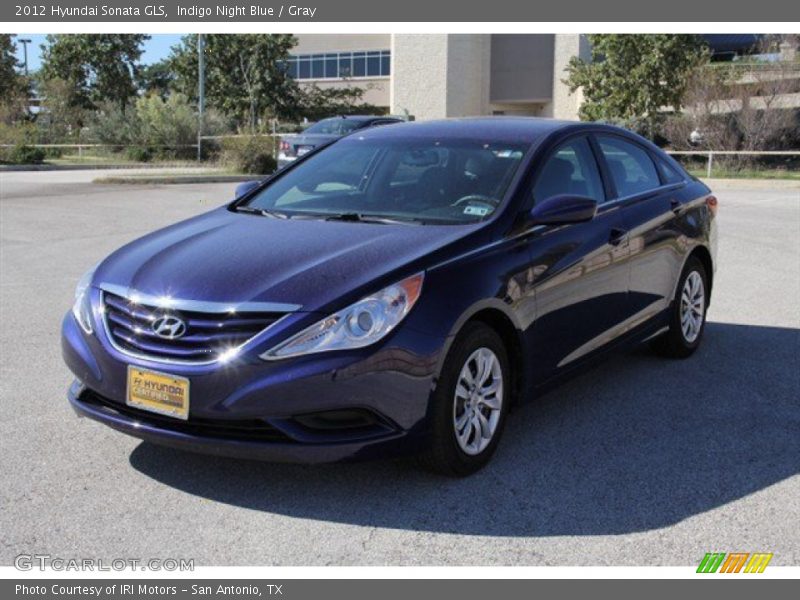 Indigo Night Blue / Gray 2012 Hyundai Sonata GLS