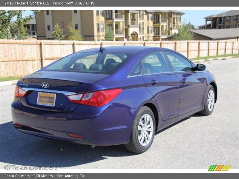 Indigo Night Blue / Gray 2012 Hyundai Sonata GLS