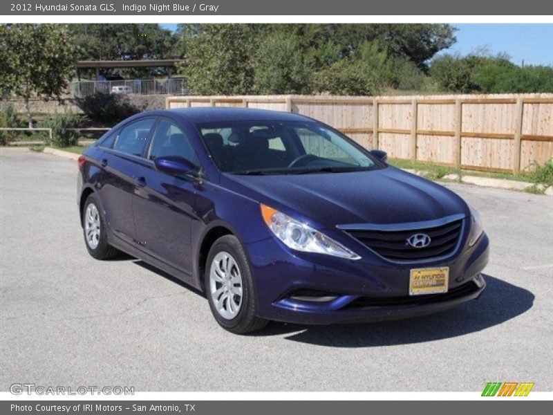 Indigo Night Blue / Gray 2012 Hyundai Sonata GLS