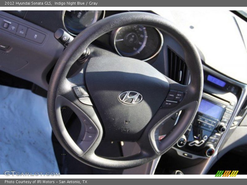Indigo Night Blue / Gray 2012 Hyundai Sonata GLS