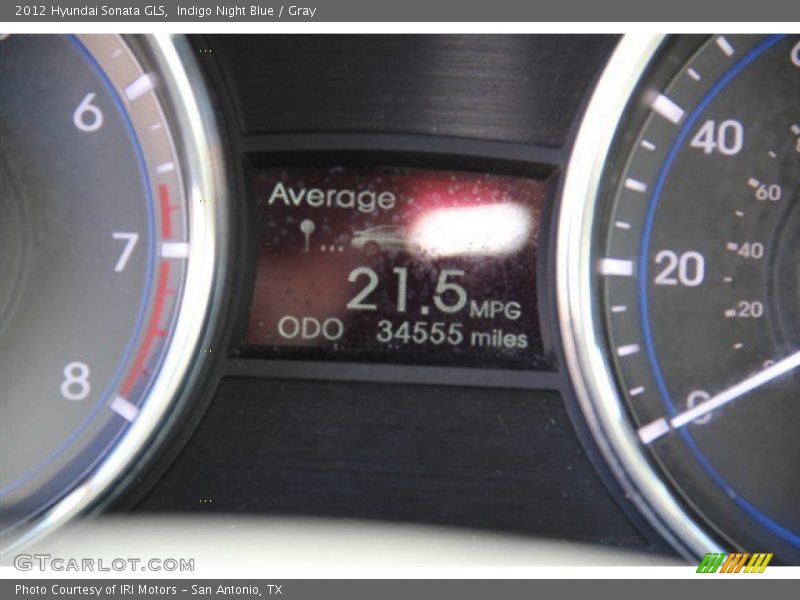 Indigo Night Blue / Gray 2012 Hyundai Sonata GLS
