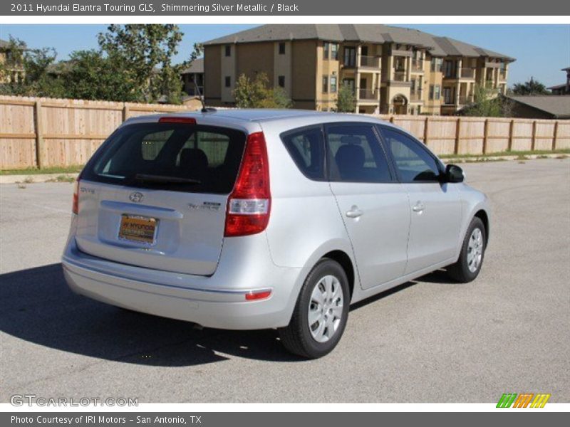 Shimmering Silver Metallic / Black 2011 Hyundai Elantra Touring GLS