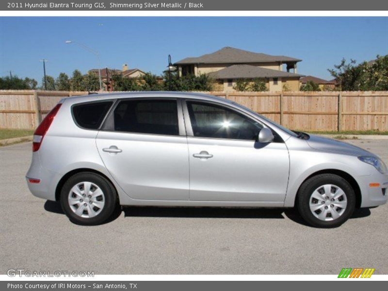 Shimmering Silver Metallic / Black 2011 Hyundai Elantra Touring GLS