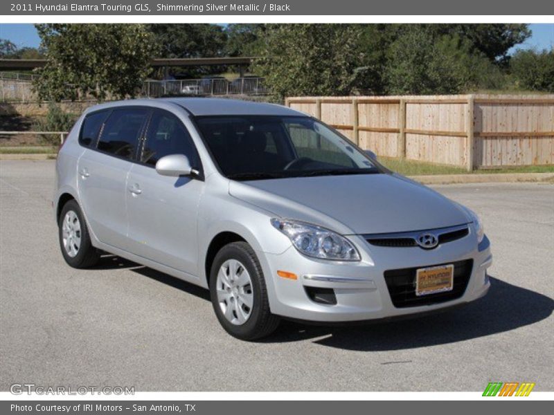 Shimmering Silver Metallic / Black 2011 Hyundai Elantra Touring GLS