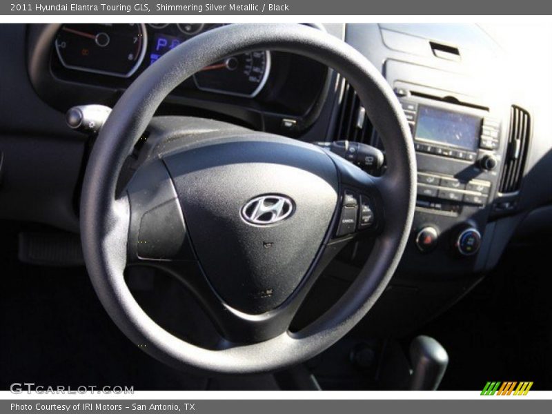 Shimmering Silver Metallic / Black 2011 Hyundai Elantra Touring GLS