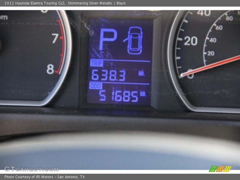 Shimmering Silver Metallic / Black 2011 Hyundai Elantra Touring GLS