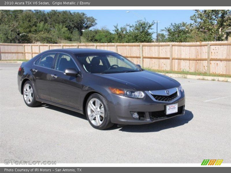 Grigio Metallic / Ebony 2010 Acura TSX V6 Sedan