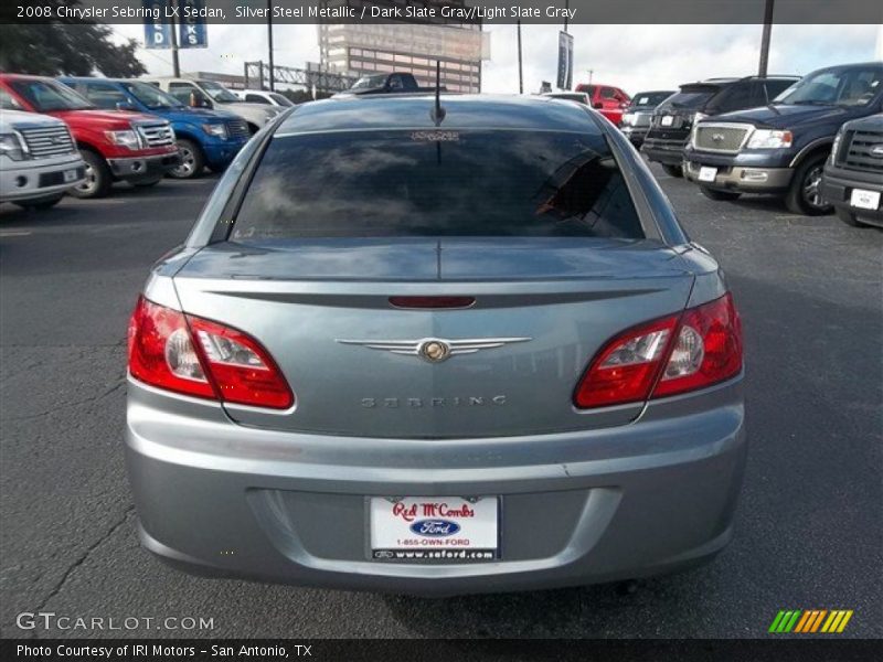 Silver Steel Metallic / Dark Slate Gray/Light Slate Gray 2008 Chrysler Sebring LX Sedan