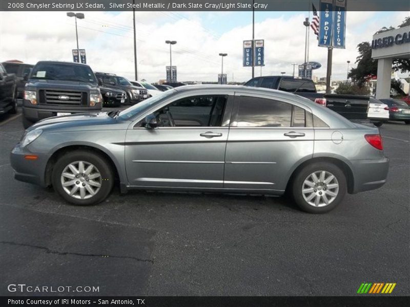Silver Steel Metallic / Dark Slate Gray/Light Slate Gray 2008 Chrysler Sebring LX Sedan