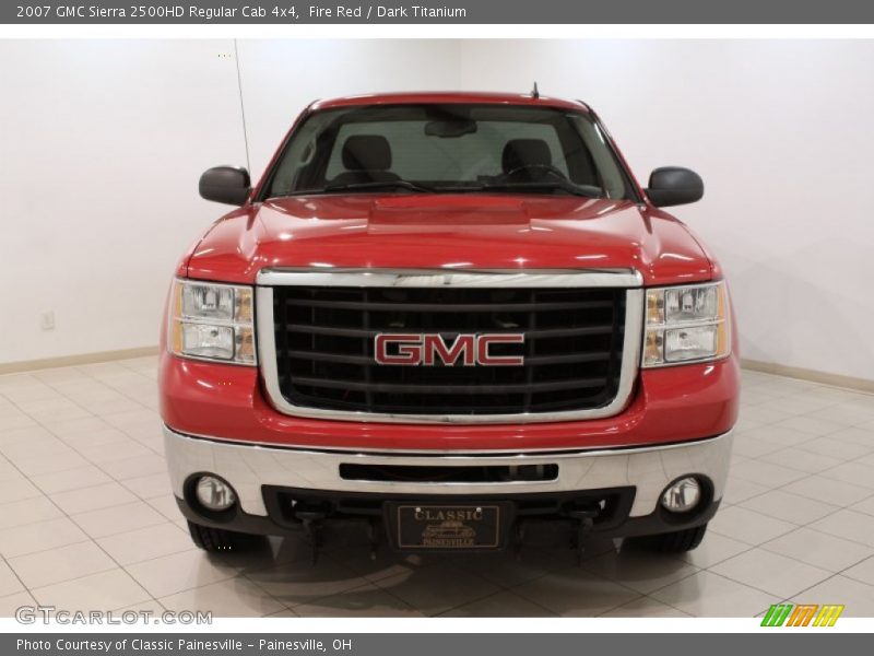 Fire Red / Dark Titanium 2007 GMC Sierra 2500HD Regular Cab 4x4