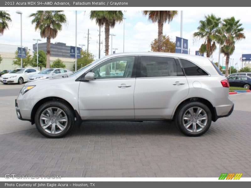 Palladium Metallic / Graystone 2013 Acura MDX SH-AWD Advance