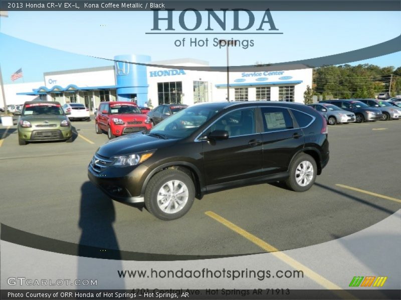 Kona Coffee Metallic / Black 2013 Honda CR-V EX-L
