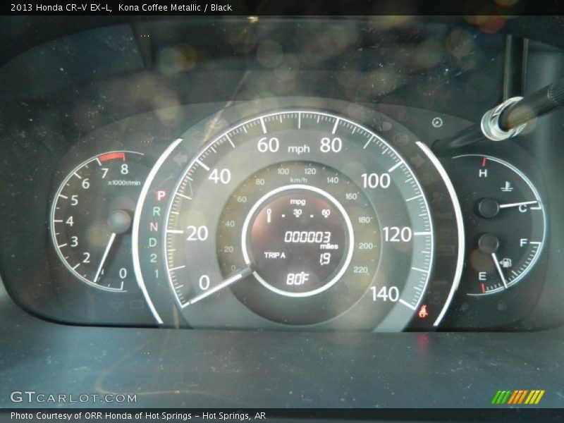 Kona Coffee Metallic / Black 2013 Honda CR-V EX-L