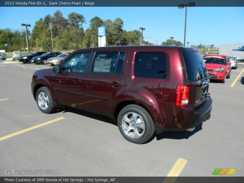 Dark Cherry Pearl / Beige 2013 Honda Pilot EX-L