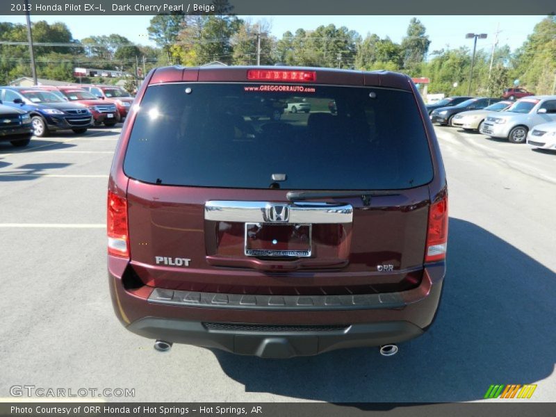 Dark Cherry Pearl / Beige 2013 Honda Pilot EX-L
