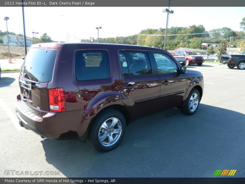 Dark Cherry Pearl / Beige 2013 Honda Pilot EX-L
