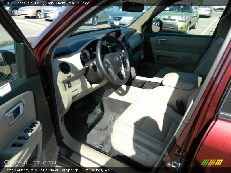Dark Cherry Pearl / Beige 2013 Honda Pilot EX-L