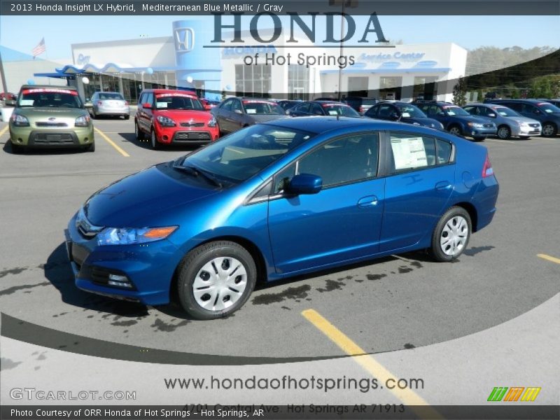Mediterranean Blue Metallic / Gray 2013 Honda Insight LX Hybrid