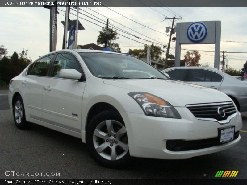 Winter Frost Pearl / Frost 2007 Nissan Altima Hybrid