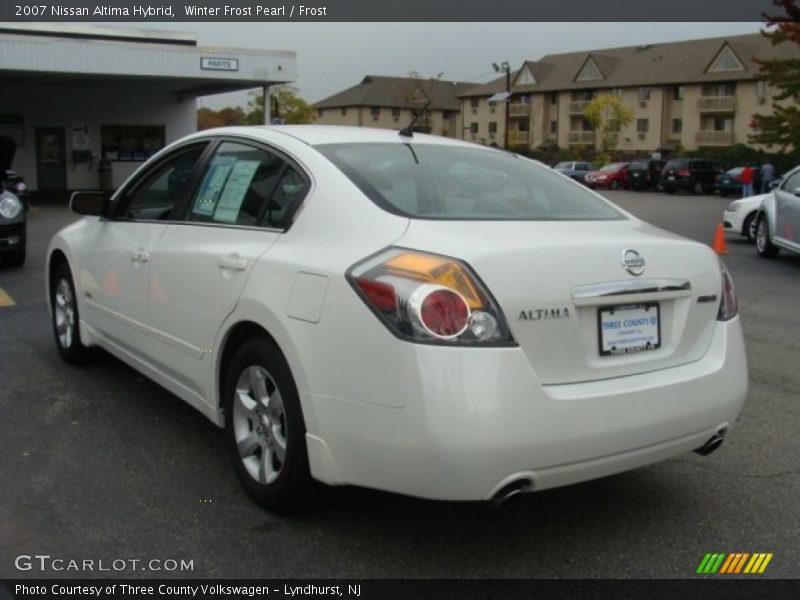 Winter Frost Pearl / Frost 2007 Nissan Altima Hybrid