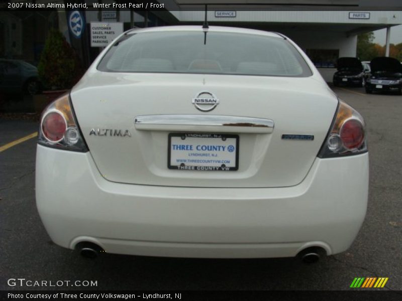 Winter Frost Pearl / Frost 2007 Nissan Altima Hybrid