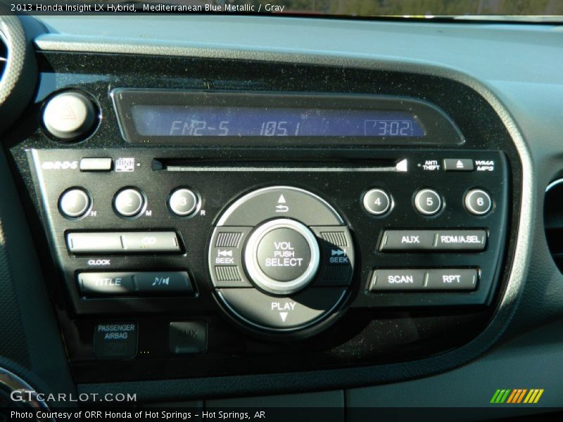 Mediterranean Blue Metallic / Gray 2013 Honda Insight LX Hybrid