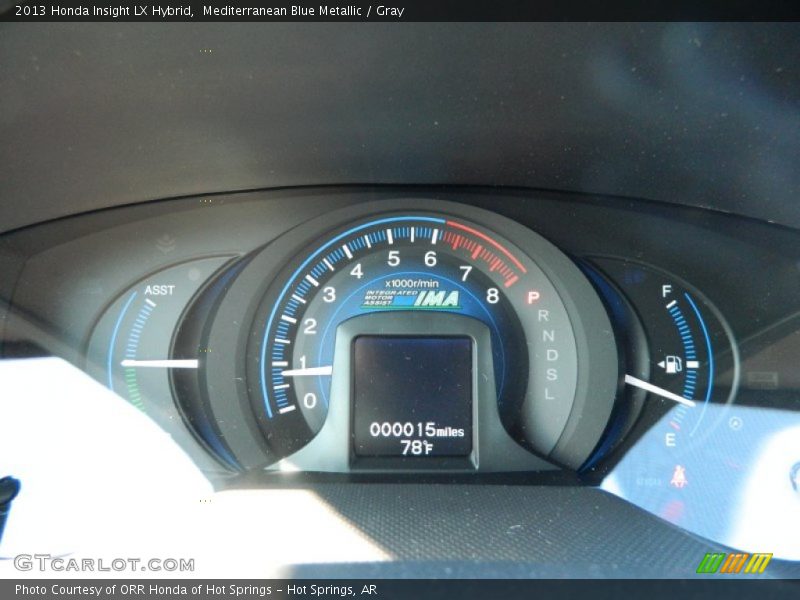 Mediterranean Blue Metallic / Gray 2013 Honda Insight LX Hybrid